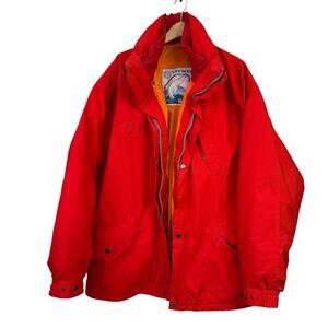 Bailo Gore-Tex Down Coat Safety Orange 3 In 1 Extreme Cold Size 56 Italy Ski VTG